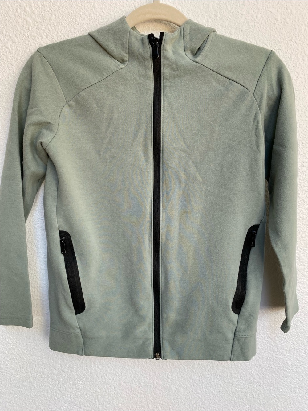 Old Navy Sage Green Lightweight Full-Zip Hoodie Sweatshirt - Boys Large